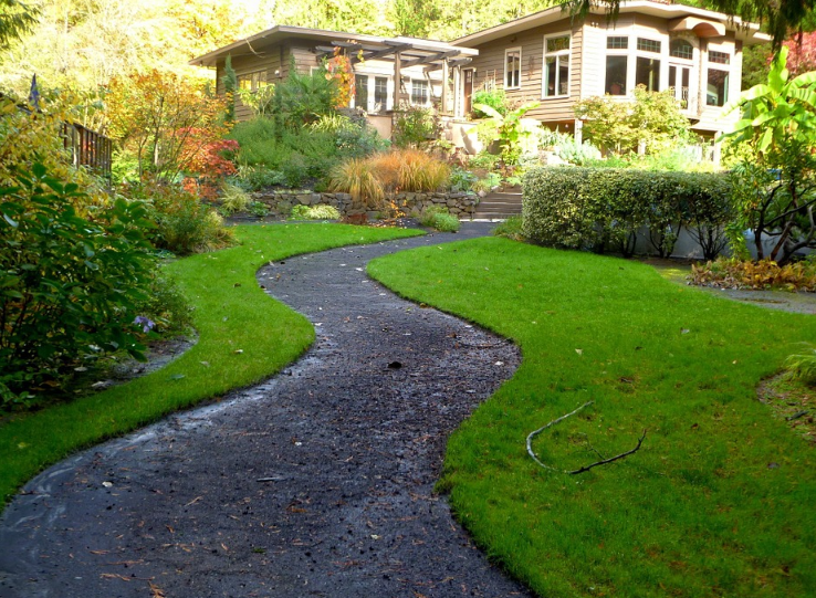 well-maintained lawn